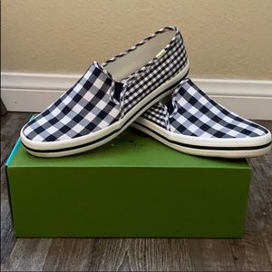 Kate Spade New York/ Keds  black gingham shoes